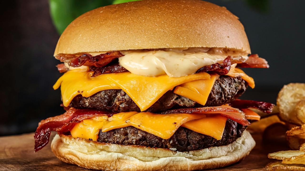 6. Double patty burger