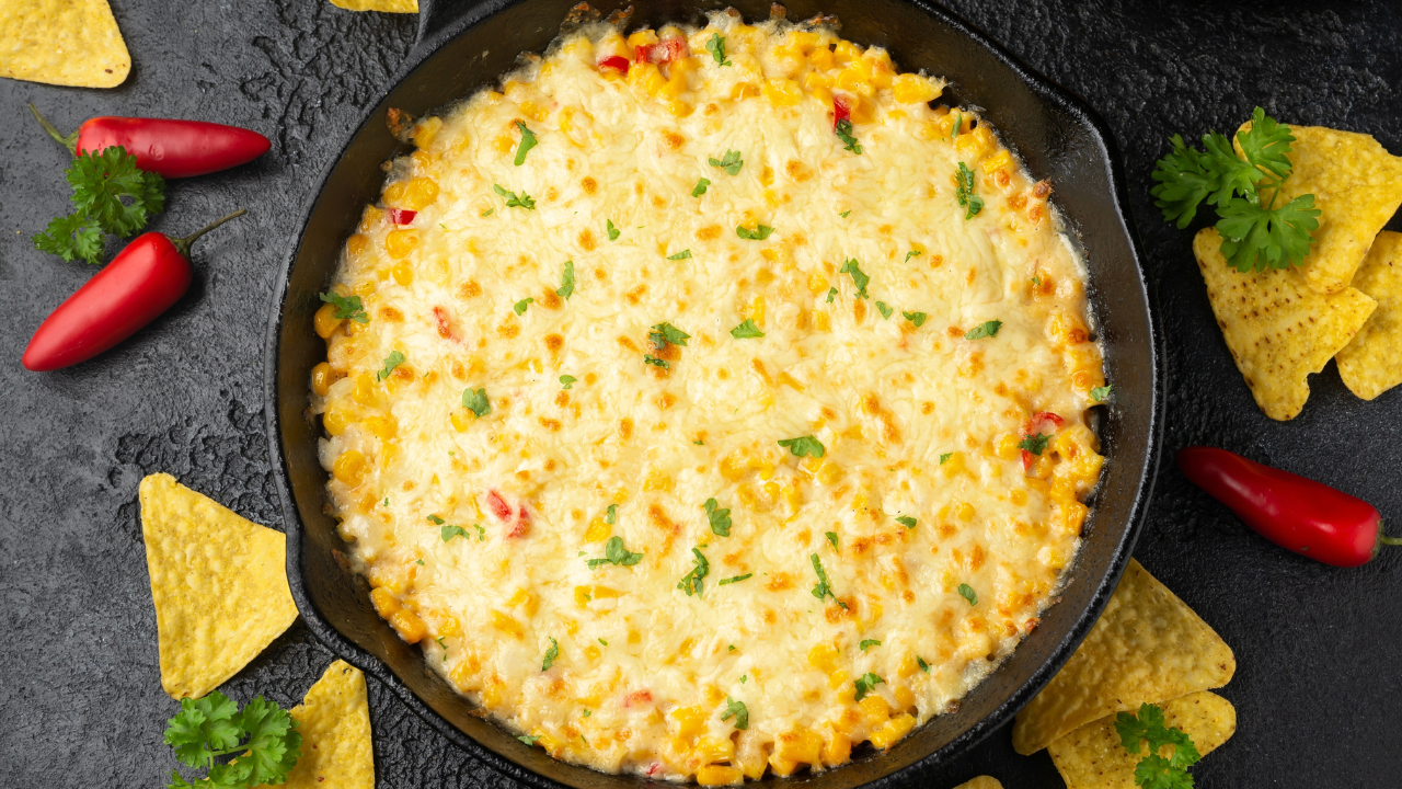 7. Corn Queso Fundido