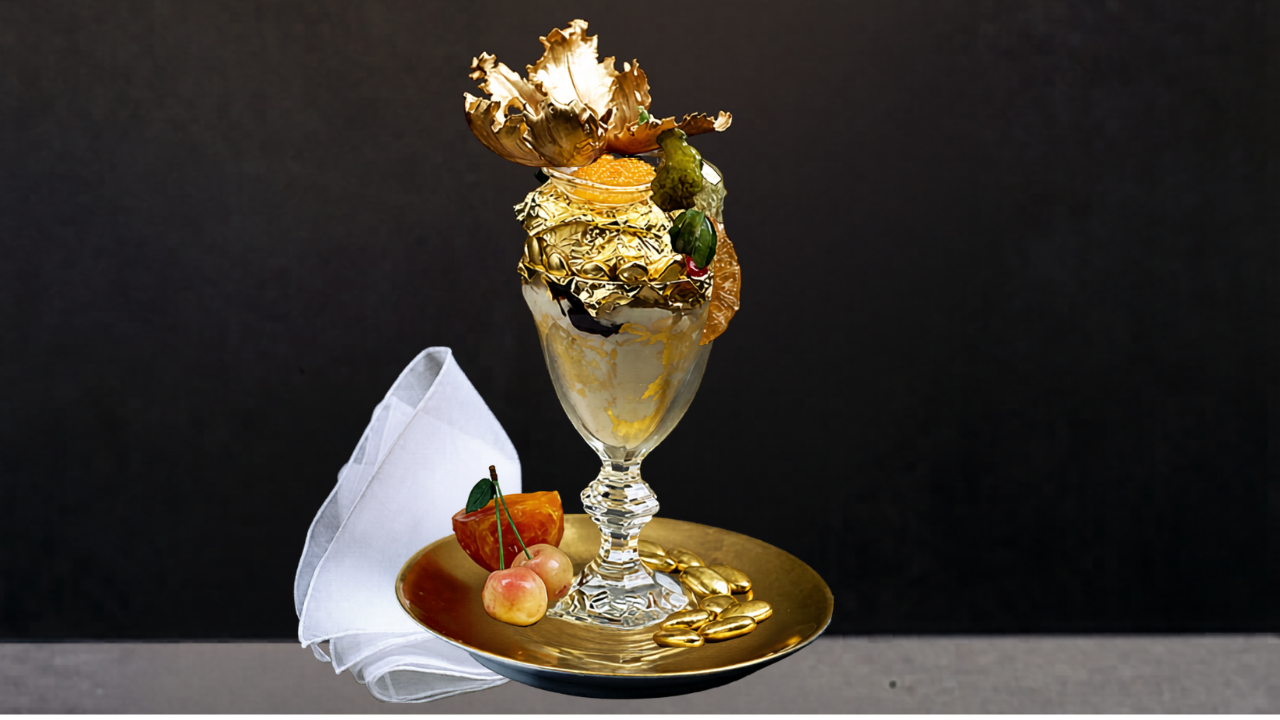 7. Golden opulence sundae
