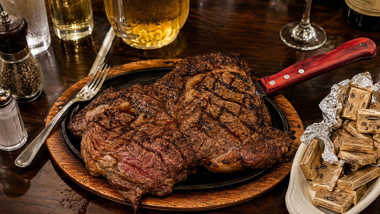 5. Angelo’s steak and pasta