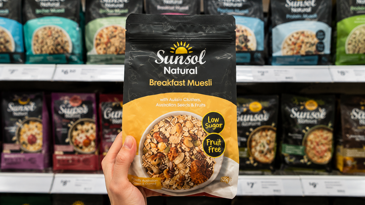 2. Sunsol muesli almonds, cashews, macadamias & walnuts