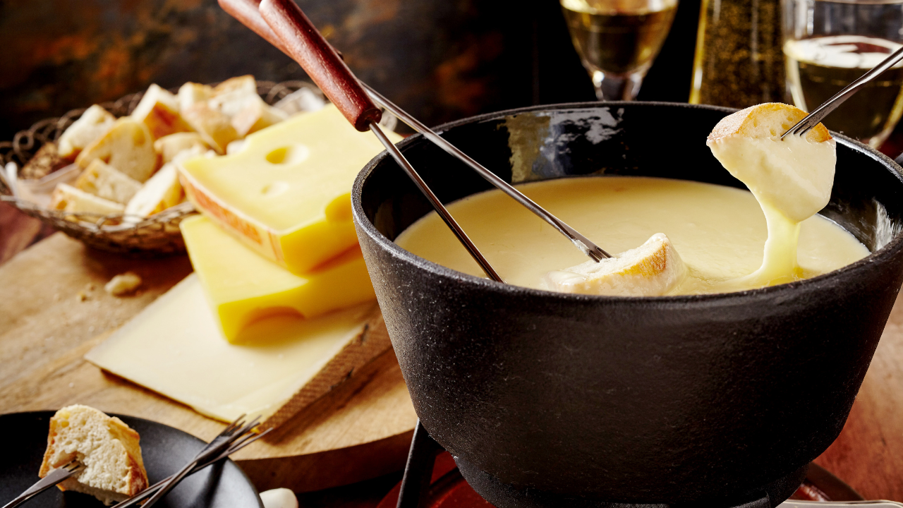2. Classic Three-Cheese Fondue