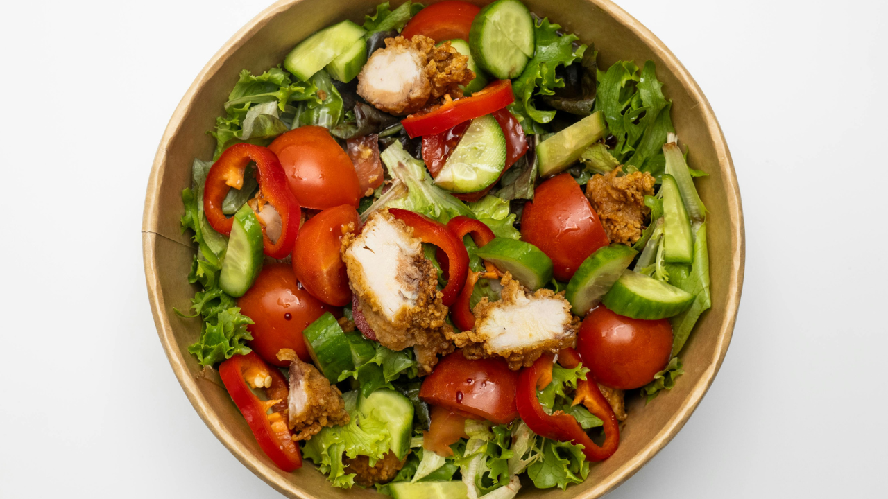 6. Strawberry Balsamic Chicken Salad