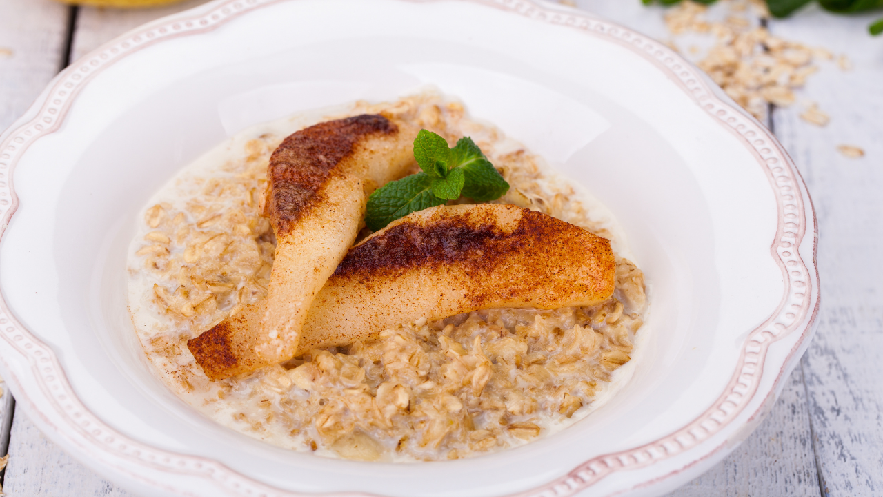 8. 5-Minute Spiced Pear Overnight Oats