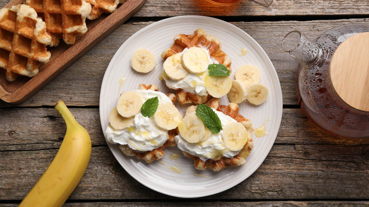 1. Homemade Banana Waffles
