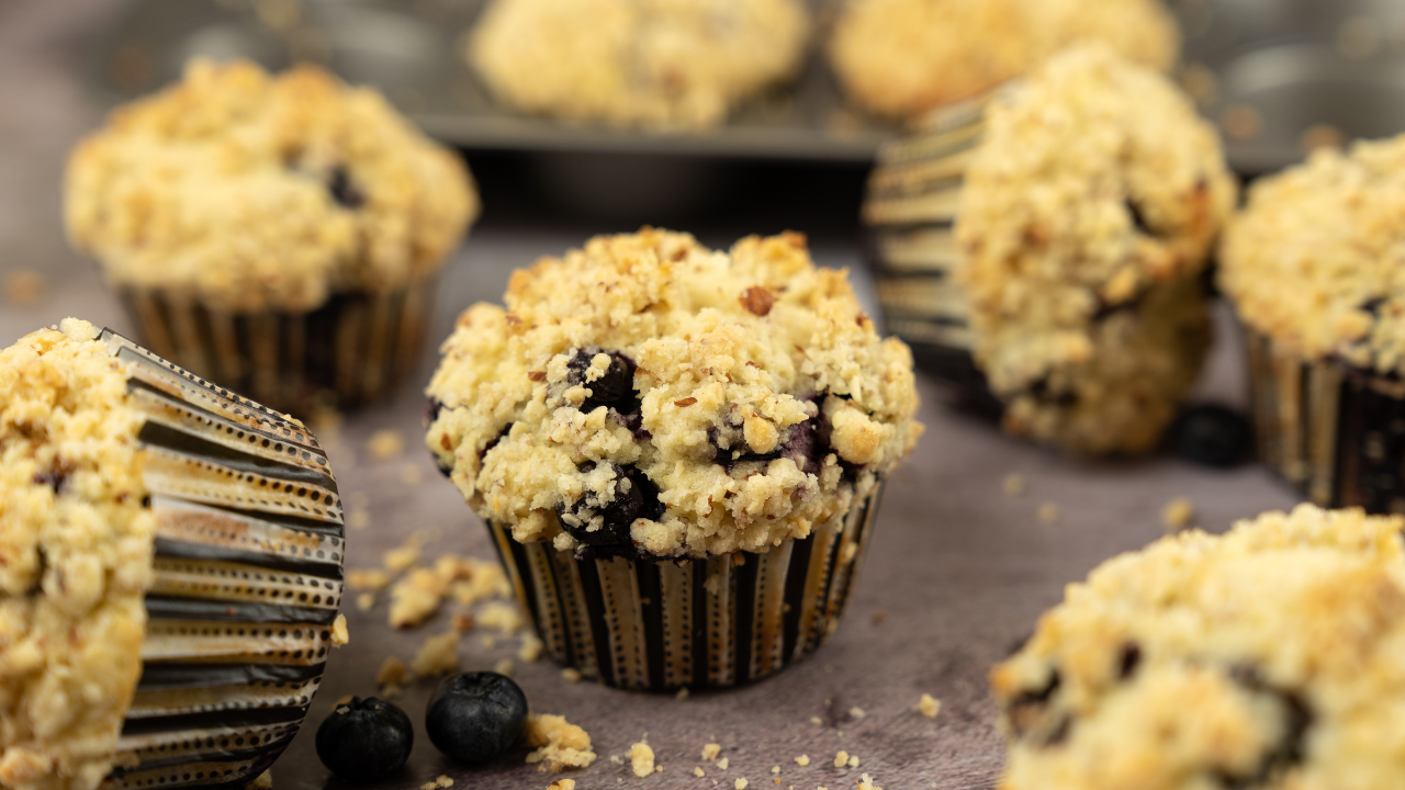 13. Streusel-Topped Blueberry Muffins