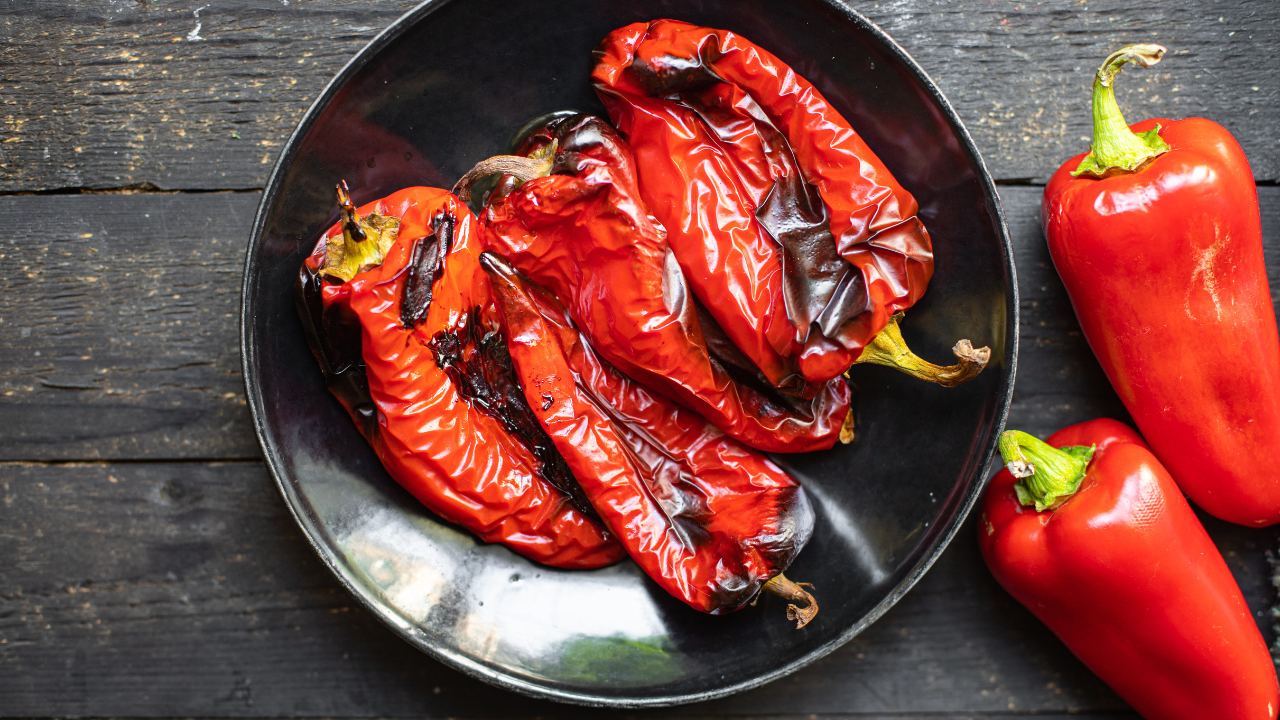 12. Roasted red peppers