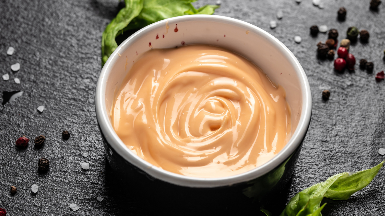 5. Spicy mayo drizzle