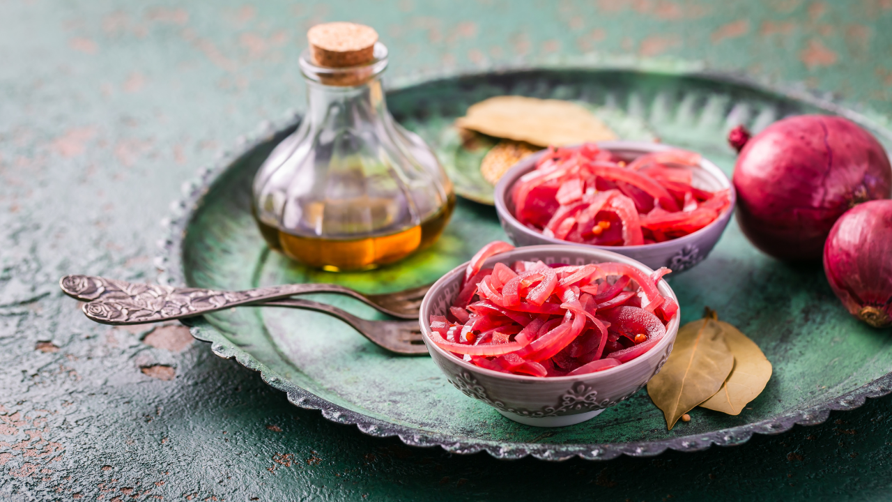 1. Pickled red onions
