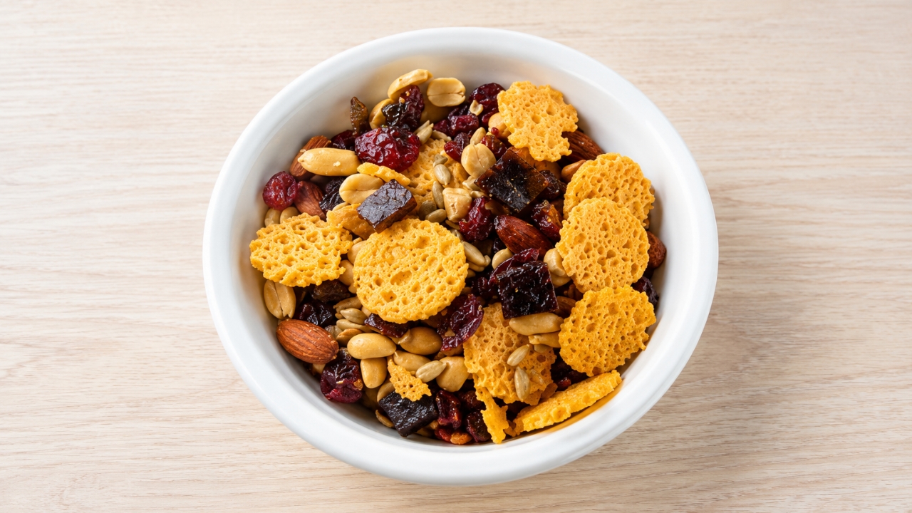 4. Southern Grove cheddar crunch trail mix — savory snack blend
