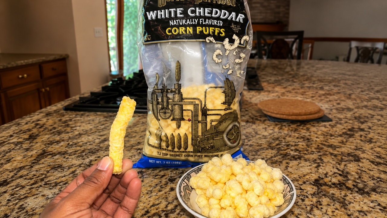 6. Simply Nature white cheddar puffs — airy cheese snack