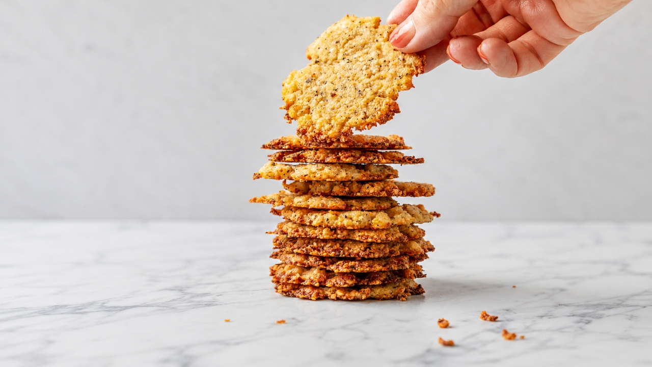 3. Simply Nature cheddar cauliflower crackers — lighter cheesy option