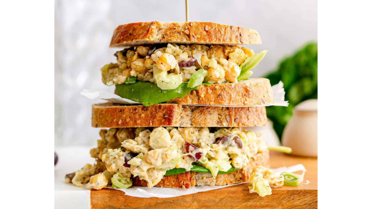 15. Zesty smashed chickpea salad sandwich