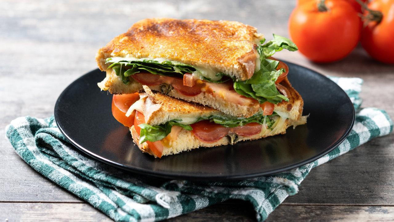 10. Persimmon Grilled Cheese with Brie and Prosciutto