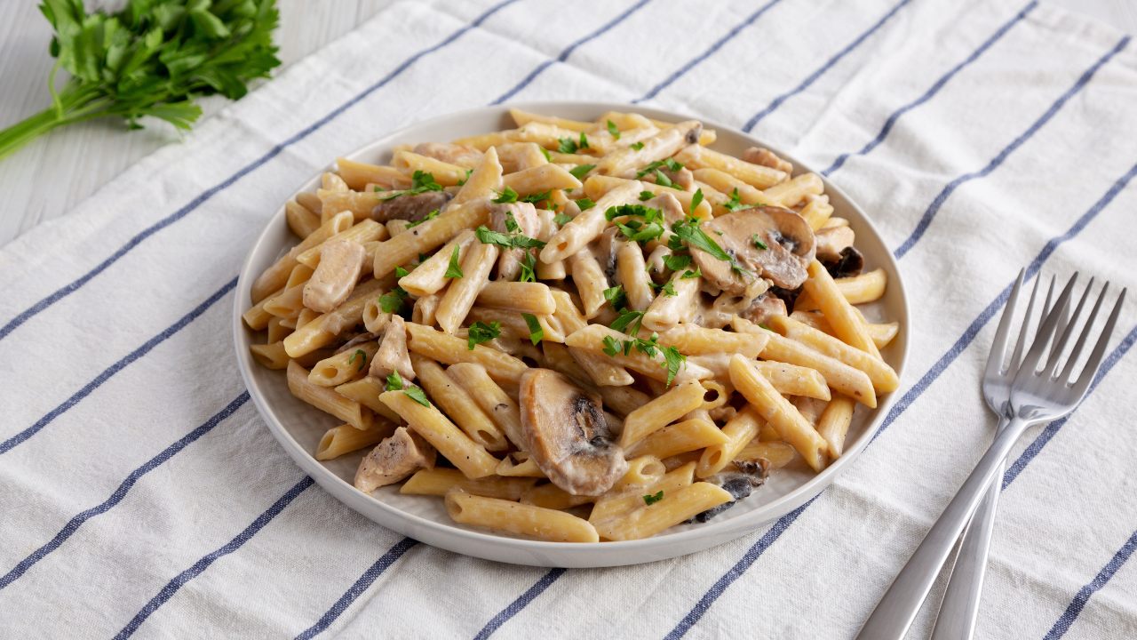 14. Creamy mushroom pasta