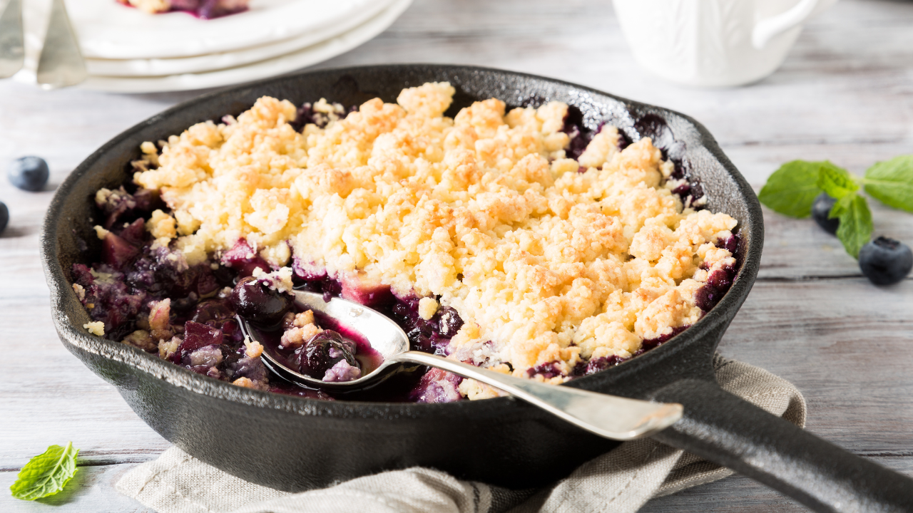 17. Blueberry crisp