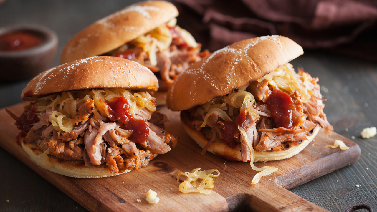 9. Saucy pulled pork sandwiches