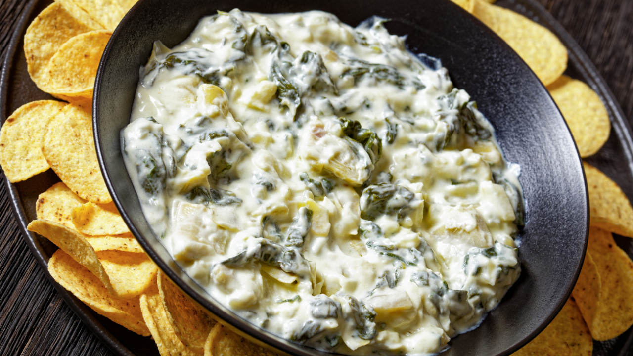 10. Warm spinach artichoke dip