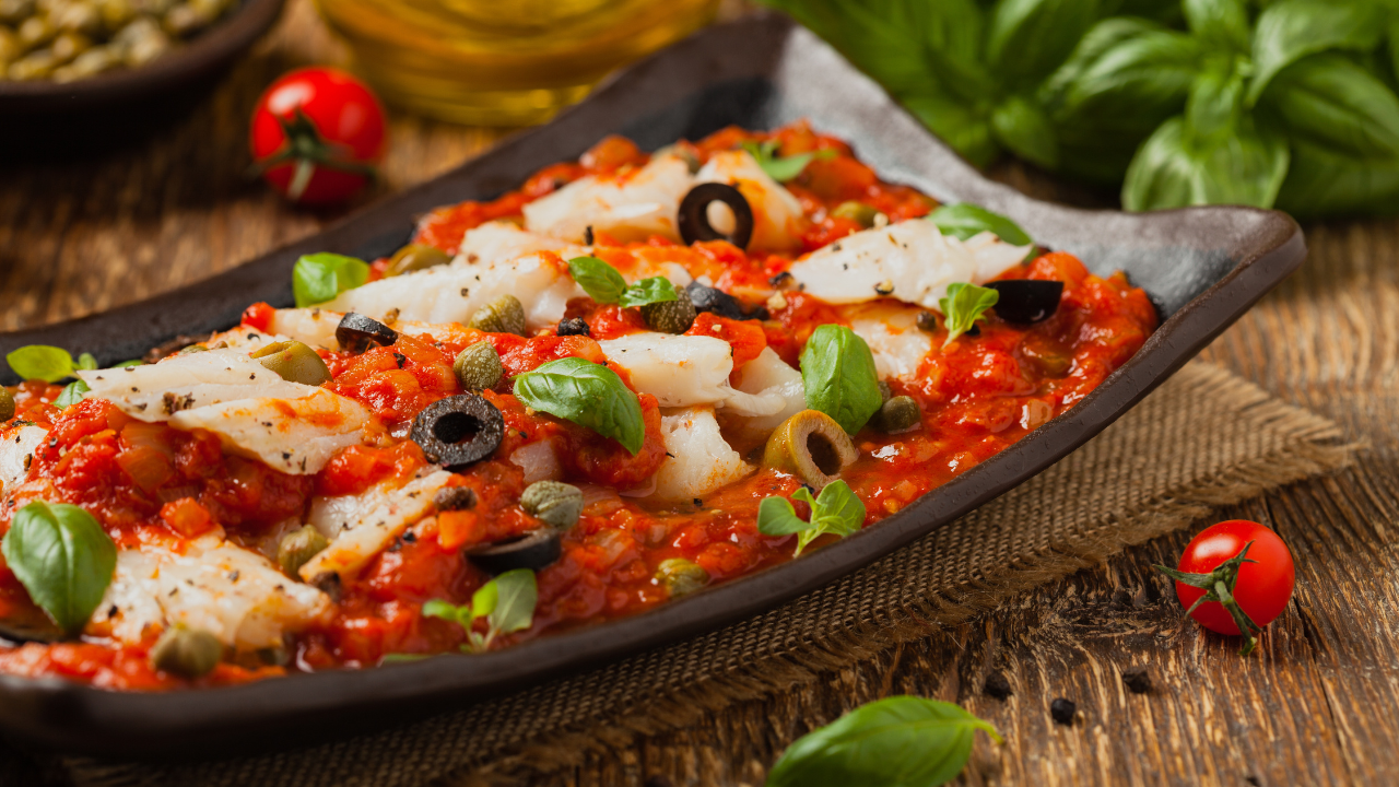 13. Cod with Hearty Tomato Sauce