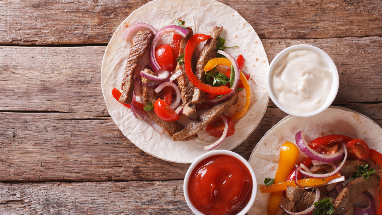 10. Marinated Steak & Pepper Fajitas