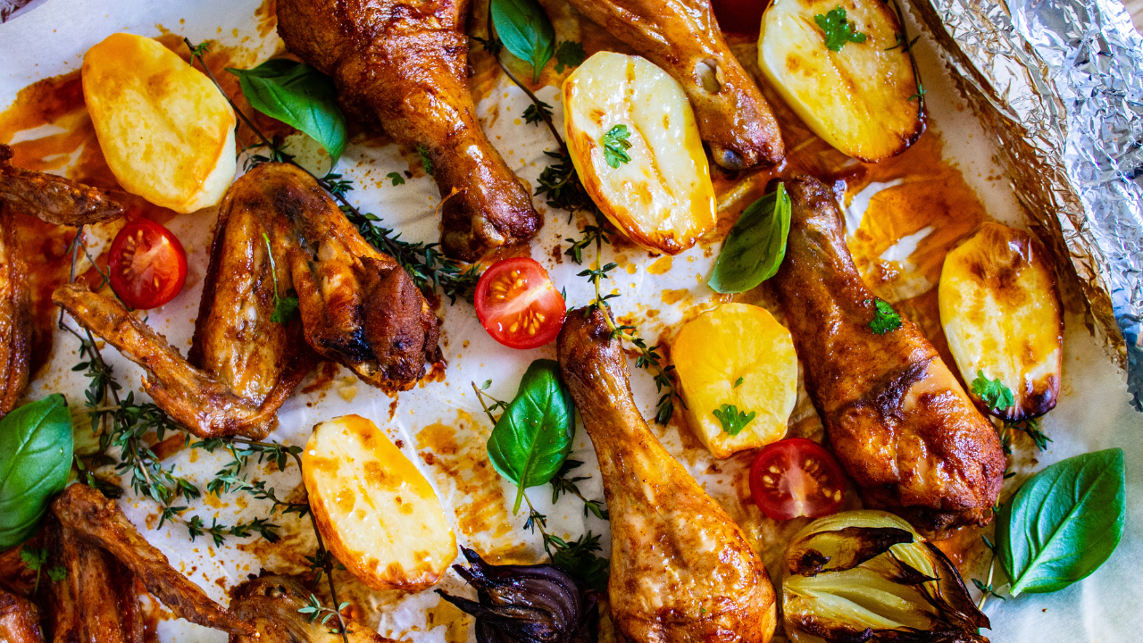 2. Sheet-Pan Chicken and Veggies
